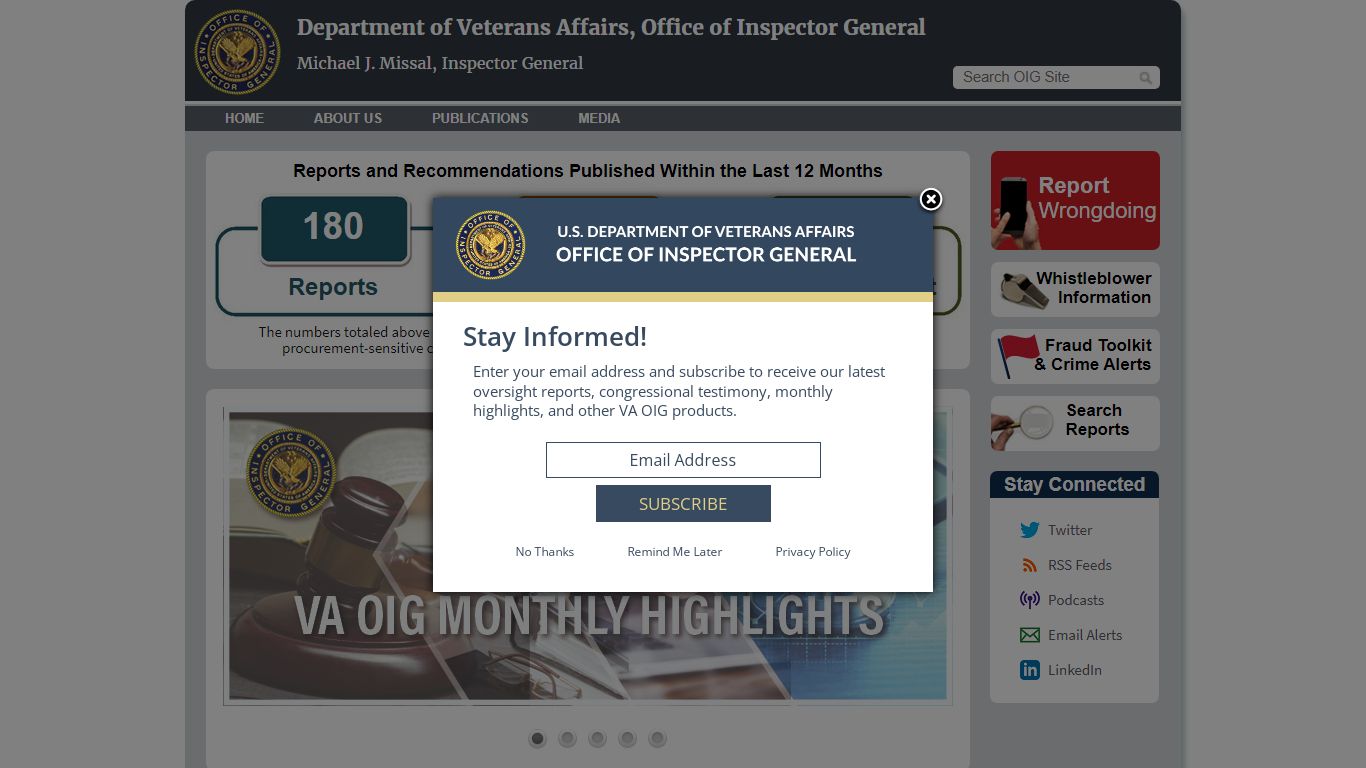 VA Office of Inspector General - Veterans Affairs